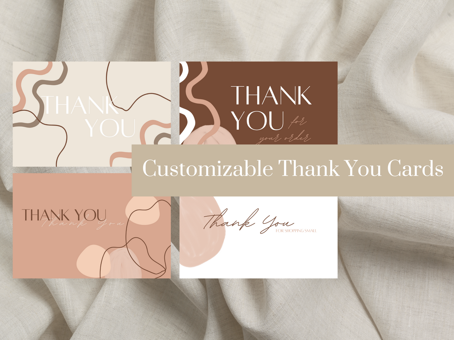 Customizable Thank You Card for your business- Instant download