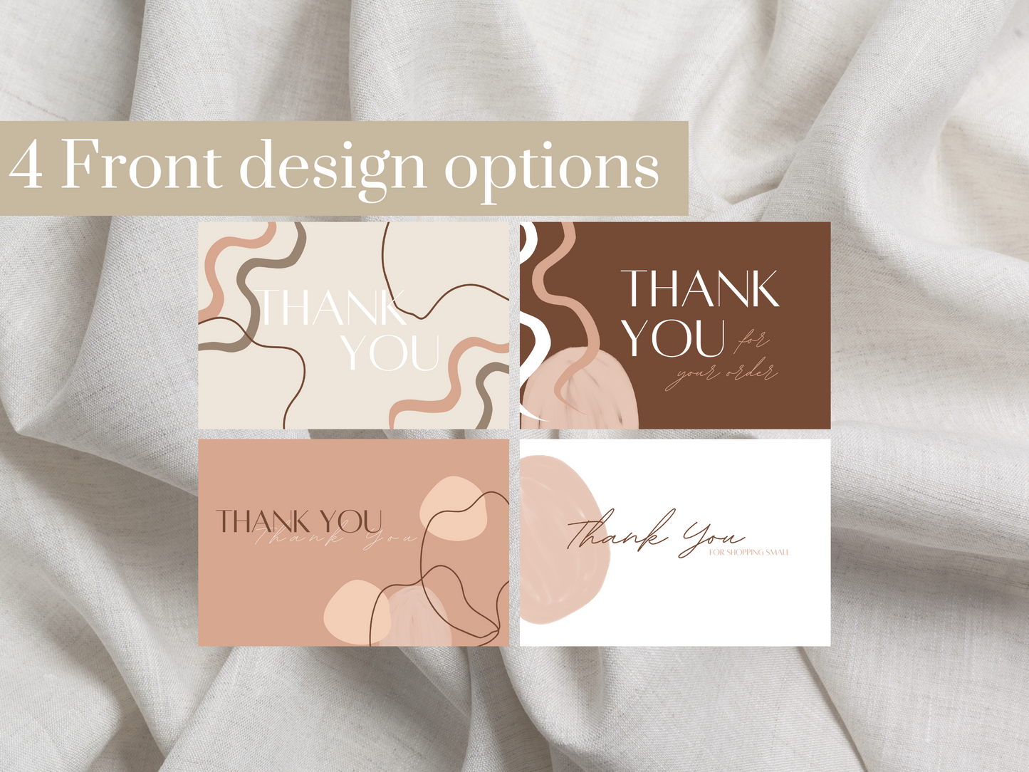 Customizable Thank You Card for your business- Instant download