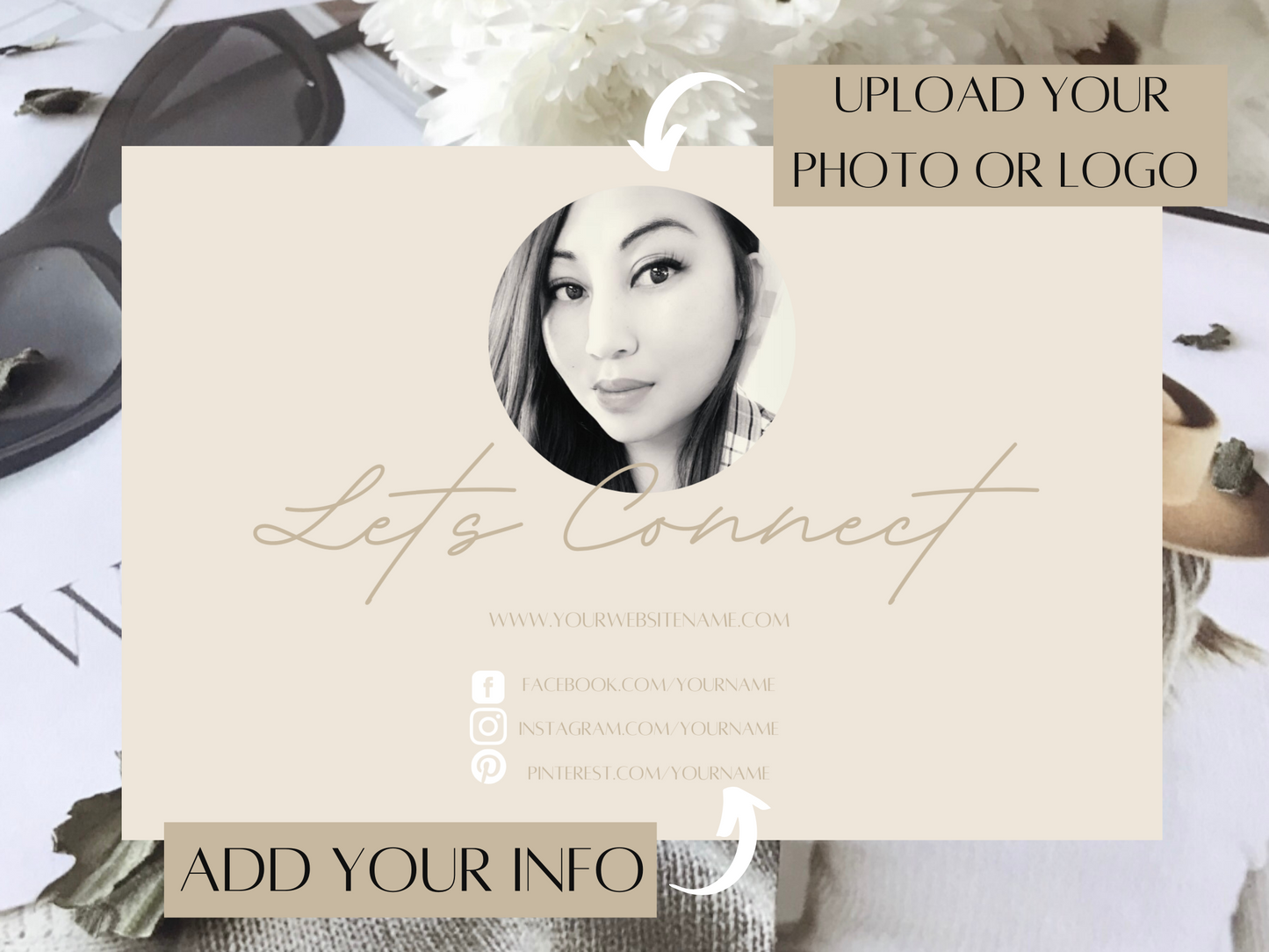 Customizable Template for Canva- Invite your customers to connect with you