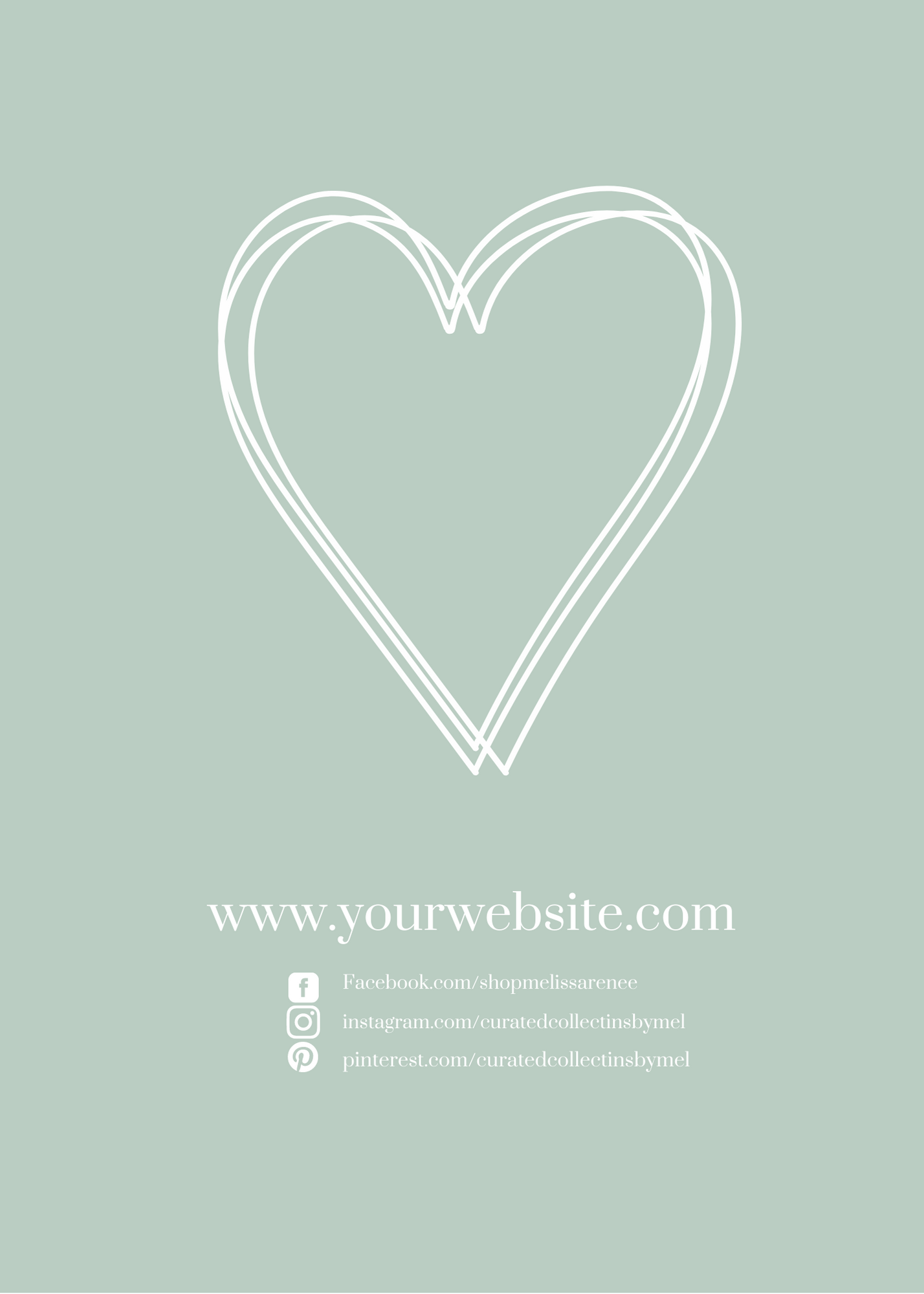 Thank you card Templates - Canva Pro- Mint