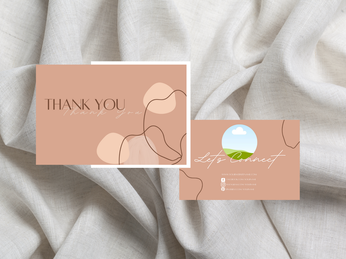 Customizable Thank You Card for your business- Instant download