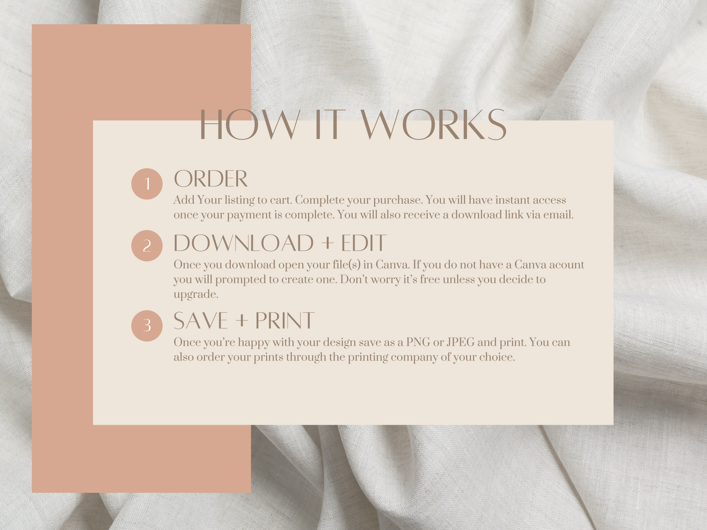 Customizable Thank You Card for your business- Instant download