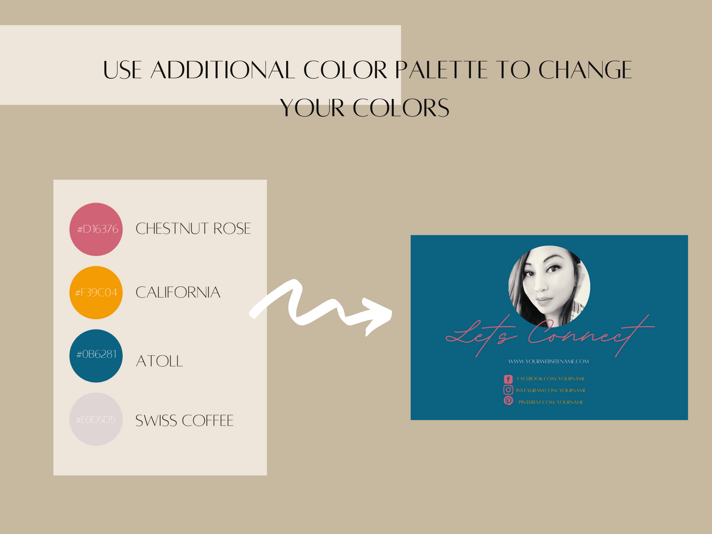 Customizable Template for Canva- Invite your customers to connect with you