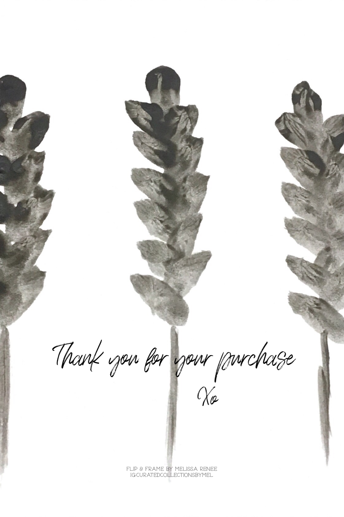 Pampas Grass Thank You Cards- Quantity 50