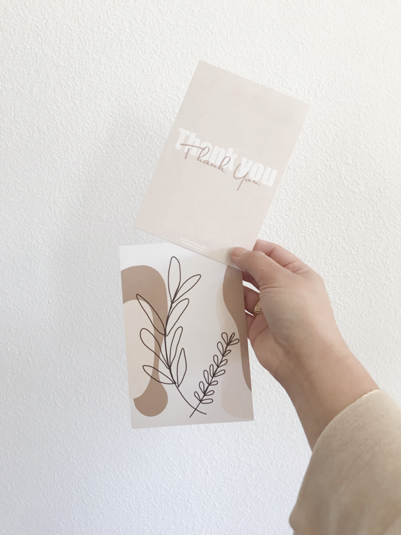 50 Flip & Frame Thank You Cards (Leaf Art)