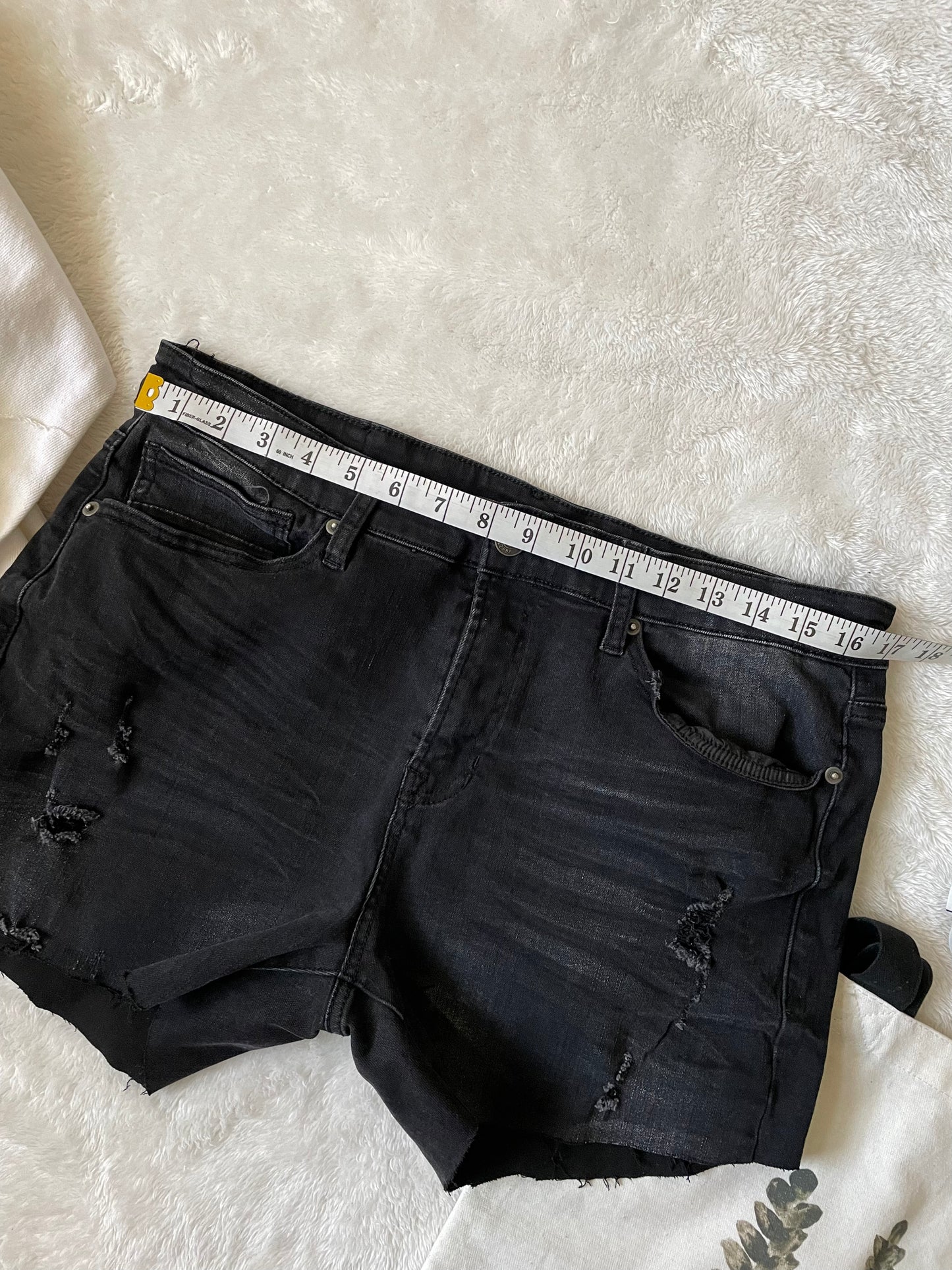 Rue21 Black upcycled short. Size 34