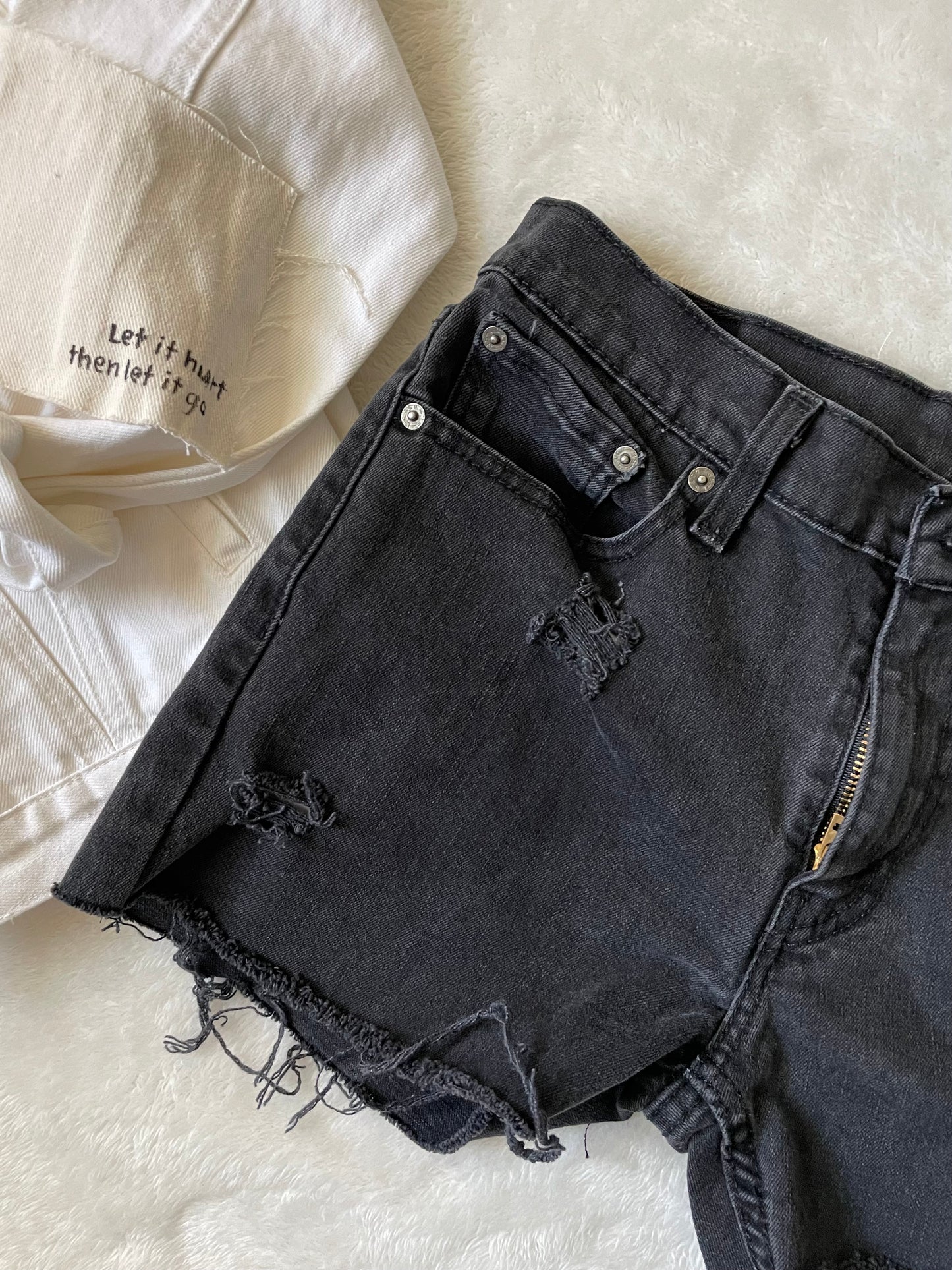 Levi’s Ashy black 3" shorts. Size 30