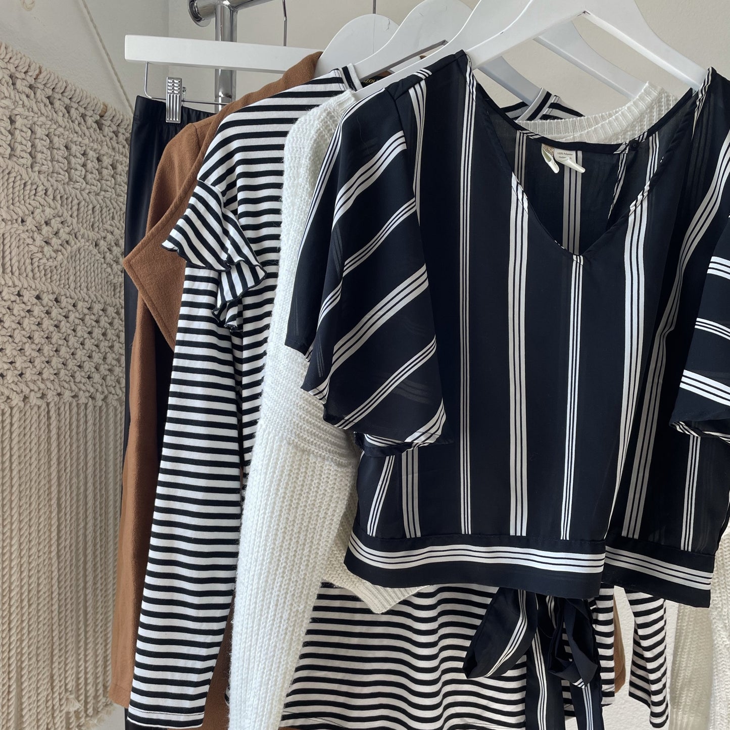 Curated Capsule. Black and Tan. Size medium. 5 items.