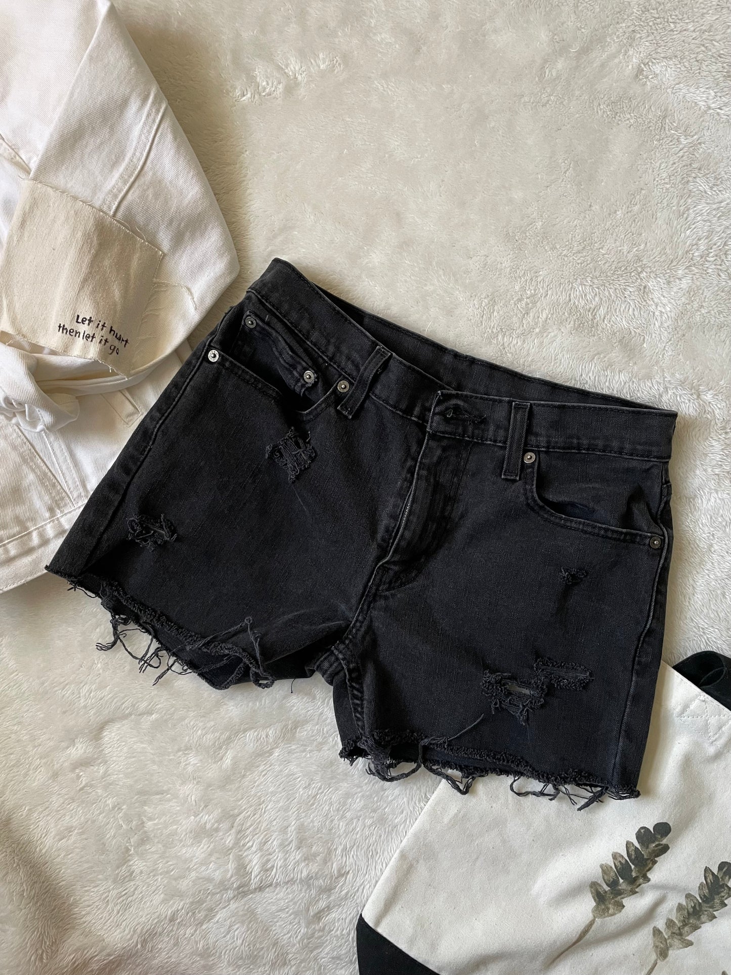 Levi’s Ashy black 3" shorts. Size 30
