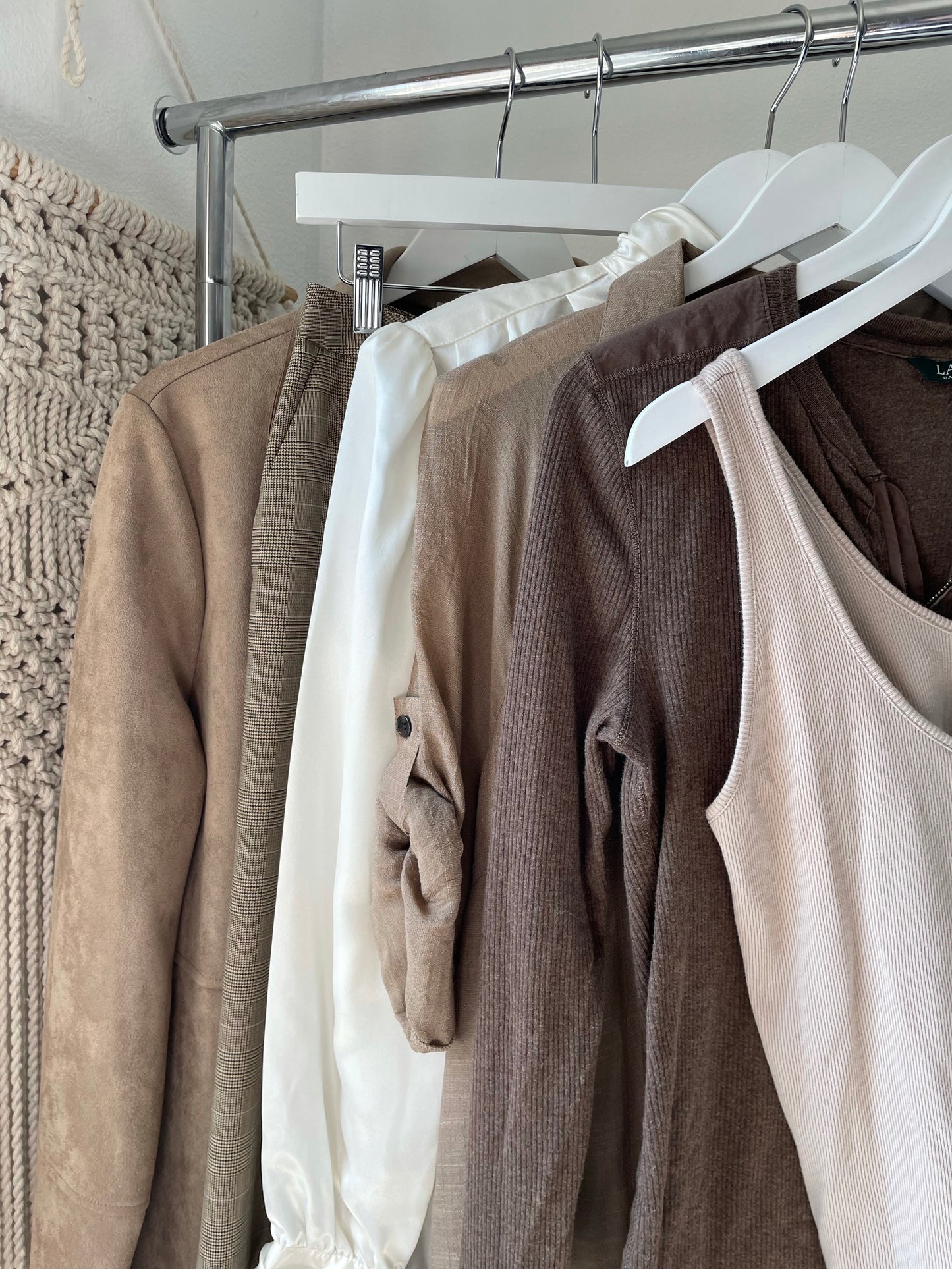 Curated Capsules. Taupe. Size Large. 6 items.