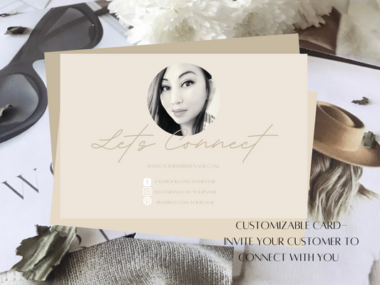 Customizable Template for Canva- Invite your customers to connect with you