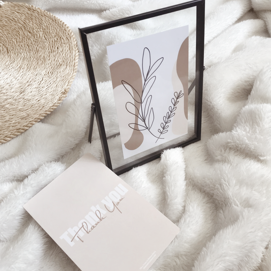 50 Flip & Frame Thank You Cards (Leaf Art)