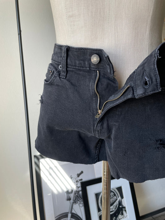 Hollister Black upcycled 4" short. size 32