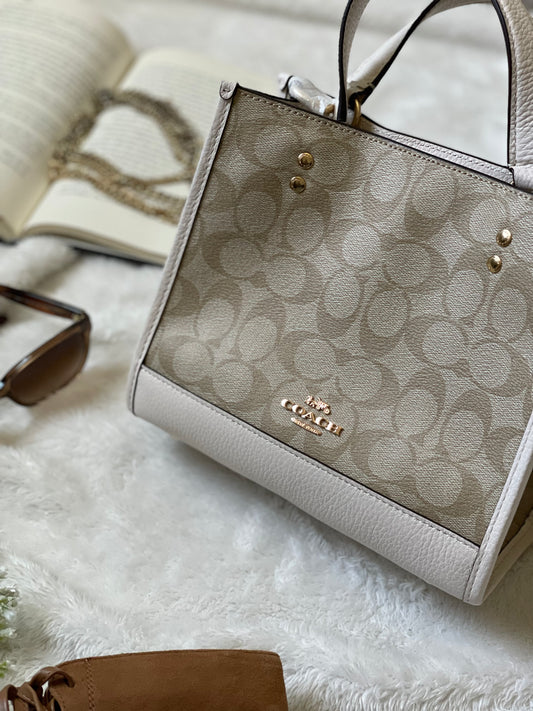 Coach Signature Dempsey Tote 22