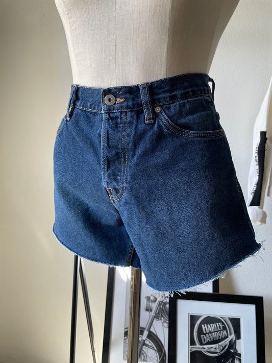 &Denim blue Upcycled 5" shorts. Size 34.